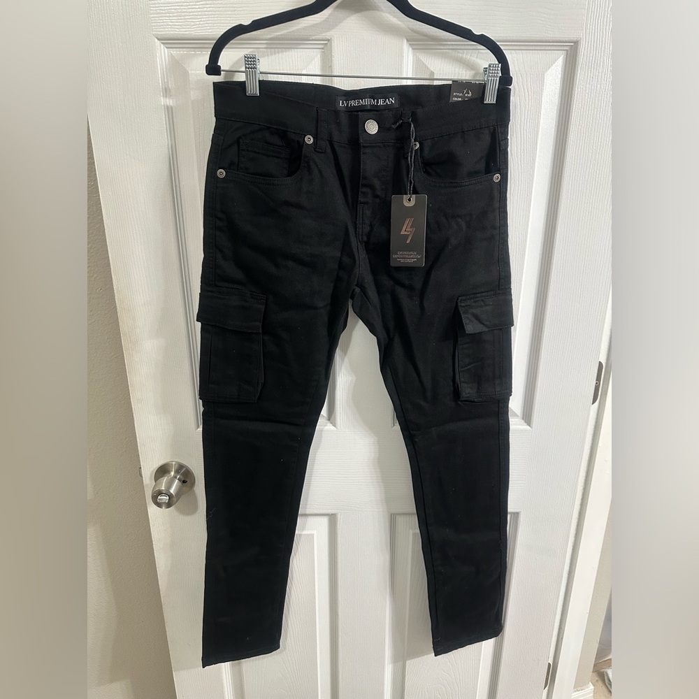 LV Premium Black Jeans